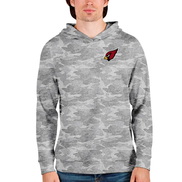 Men's Antigua Heather Gray Arizona Cardinals Victory Pullover Sweatshirt Size: Large