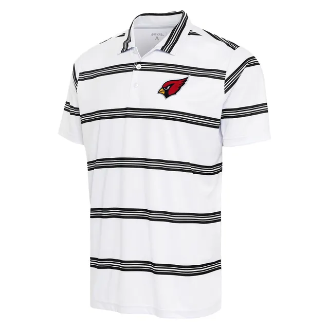 Men's Antigua White/Black Carolina Panthers Groove Polo