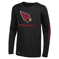 T-shirt à manches longues Agility des Cardinals de l'Arizona noir pour homme