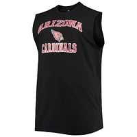 Débardeur noir Arizona Cardinals Big & Tall Muscle pour hommes