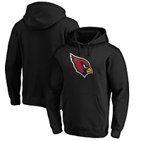 Men's Black Arizona Cardinals Primary Logo Fitted Pullover Hoodie