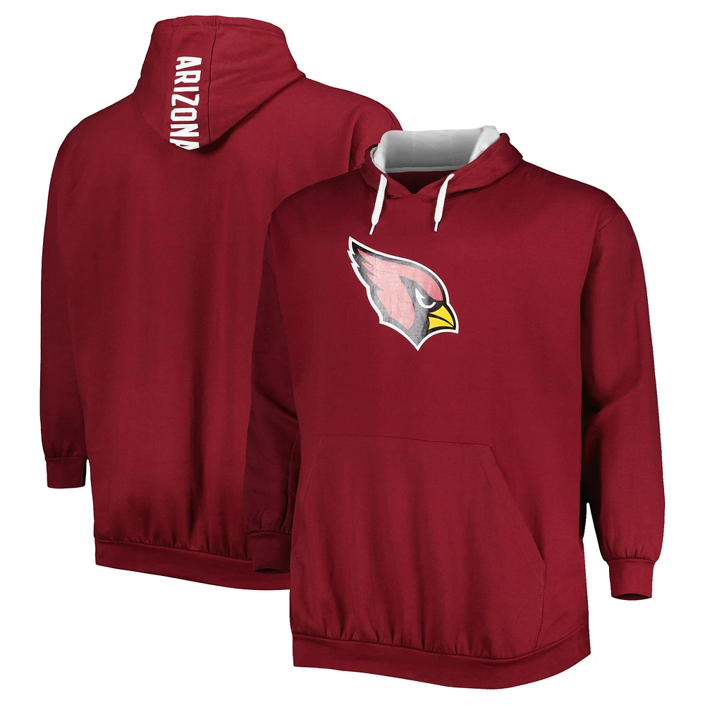 Chandail à capuchon Cardinal Arizona Cardinals Big & Tall Logo pour homme