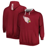 Chandail à capuchon Cardinal Arizona Cardinals Big & Tall Logo pour homme