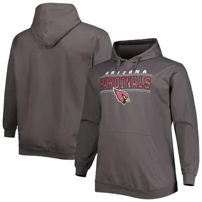 Arizona Cardinals Big & Tall Logo Pullover Hoodie - Charcoal