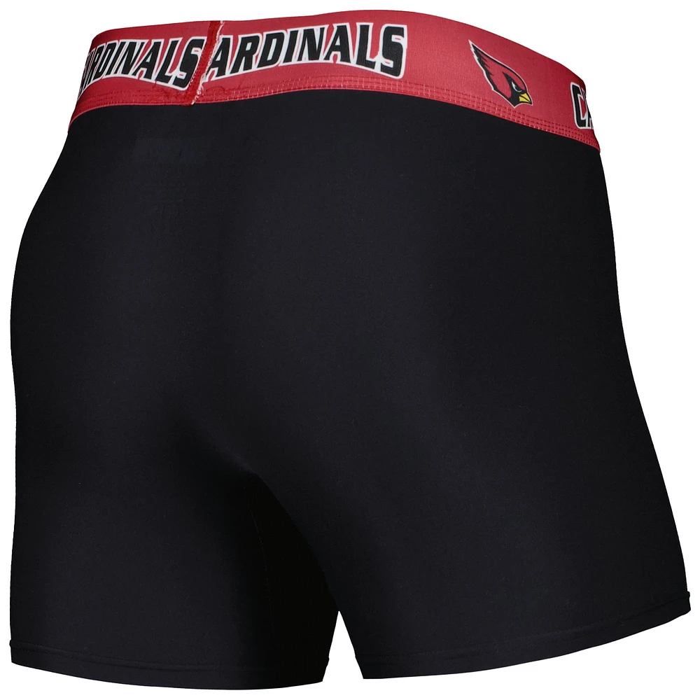 Men's Concepts Sport Black/Cardinal Arizona Cardinals 2-Pack Boxer Briefs Set