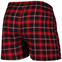 Boxer en flanelle pour homme Concepts Sport Noir/Cardinal Arizona Cardinals Ledger