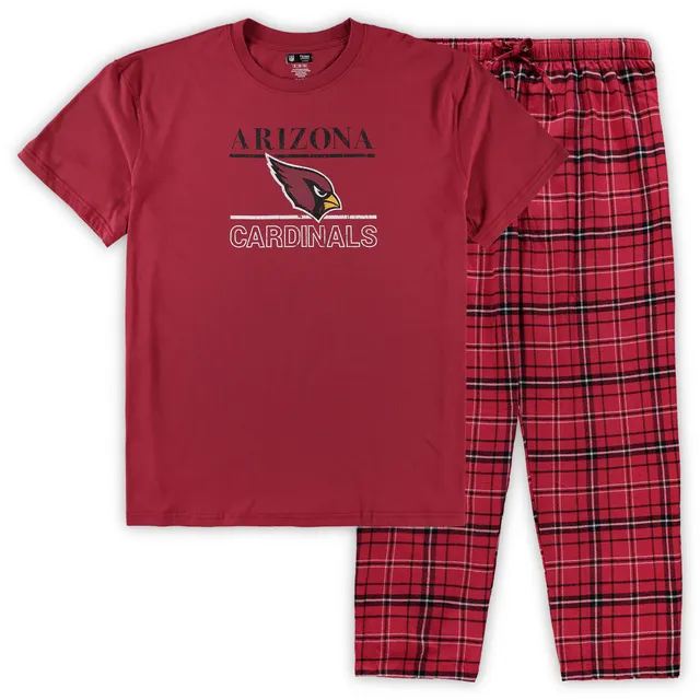 Men's Concepts Sport Black/Cardinal Arizona Cardinals Meter Long Sleeve T- Shirt & Pants Sleep Set