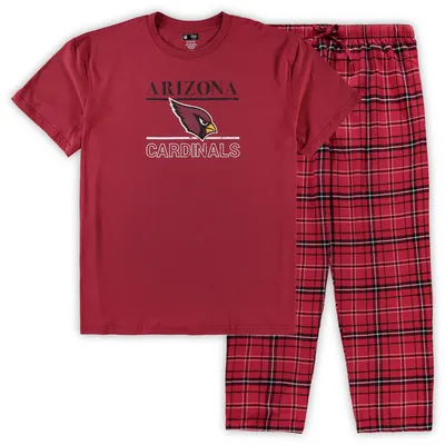 Arizona Cardinals Concepts Sport Big & Tall Lodge T-Shirt and Pants Sleep Set - Cardinal