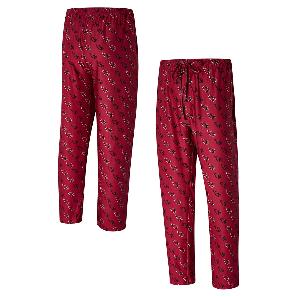 Men's Concepts Sport Cardinal Arizona Cardinals Record Allover Print Knit Pants