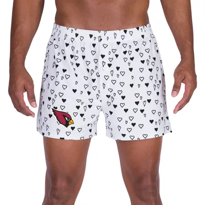 Arizona Cardinals Concepts Sport Epiphany Allover Print Boxer Shorts - White