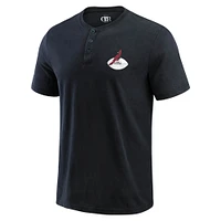 T-shirt Henley délavé noir pour homme de la collection Darius Rucker Fanatics, Arizona Cardinals