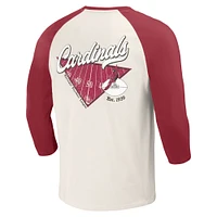 T-shirt à manches 3/4 raglan pour homme de la collection Darius Rucker Fanatics Cardinal/White Arizona Cardinals