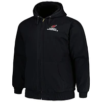 Veste à capuche entièrement zippée pour hommes Dunbrooke Black Arizona Cardinals Big & Tall Dakota en toile