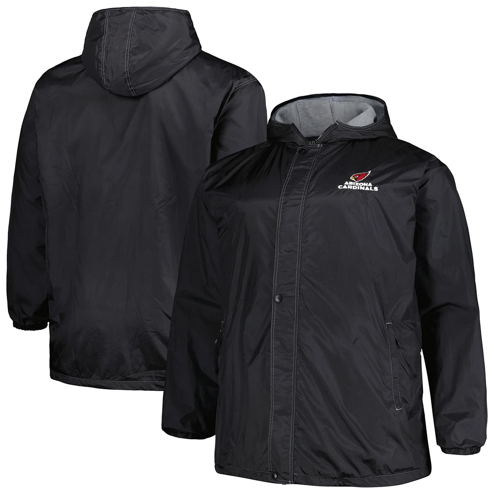 Dunbrooke Noir Arizona Cardinals Big & Tall Legacy Stadium Veste entièrement zippée pour homme