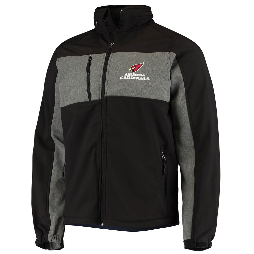 Men's Dunbrooke Black Arizona Cardinals Circle Zephyr Softshell Full-Zip Jacket