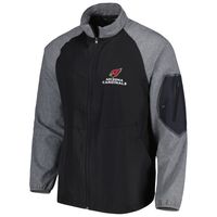 Men's Dunbrooke Black Arizona Cardinals Hurricane Raglan Full-Zip Windbreaker Jacket