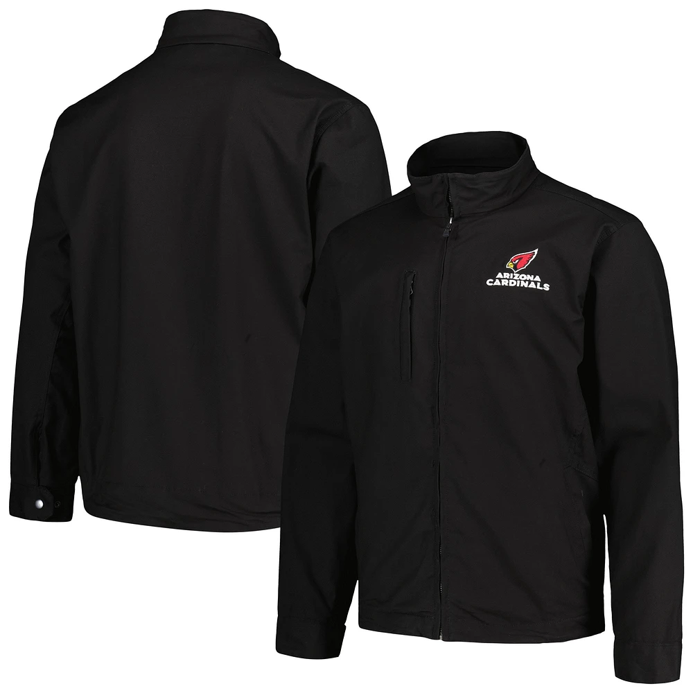 Dunbrooke Black Arizona Cardinals Journey Workwear Veste à fermeture éclair intégrale pour homme