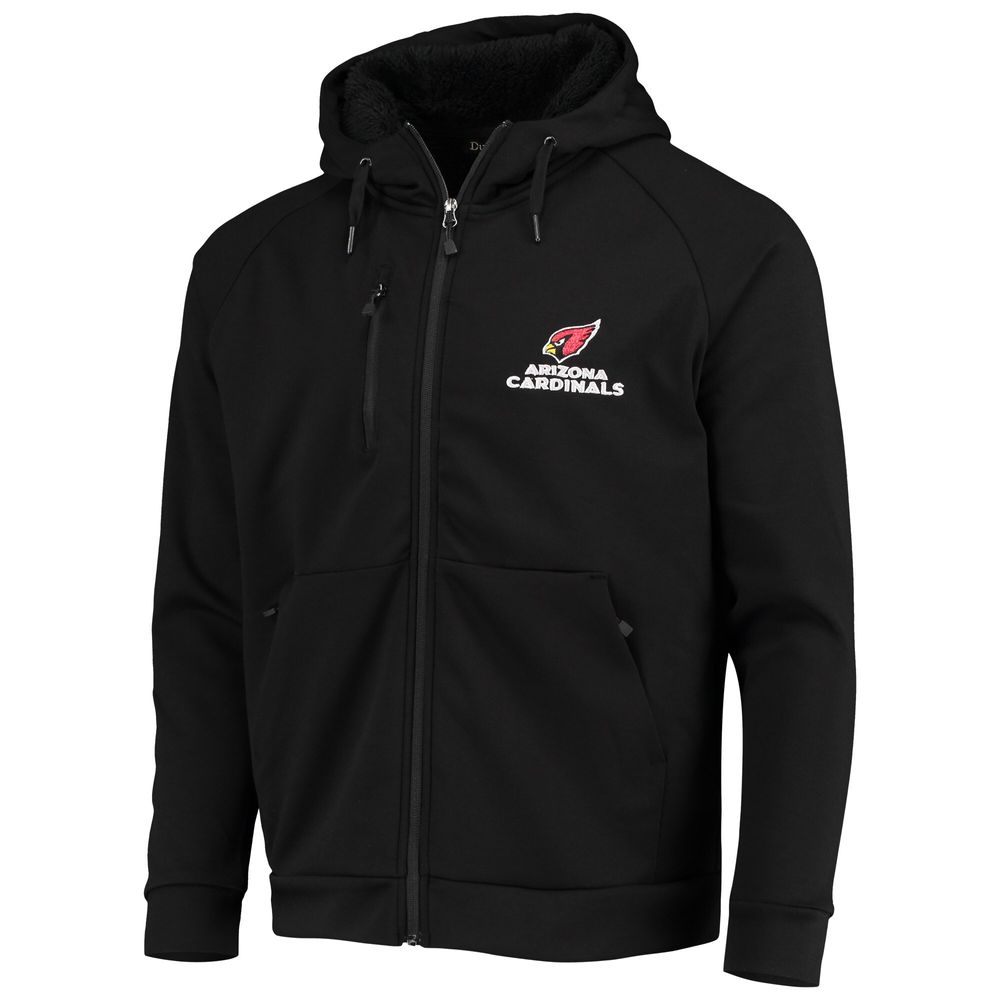 Men's Dunbrooke Black Arizona Cardinals Shag Tri-Blend Full-Zip Raglan Hoodie