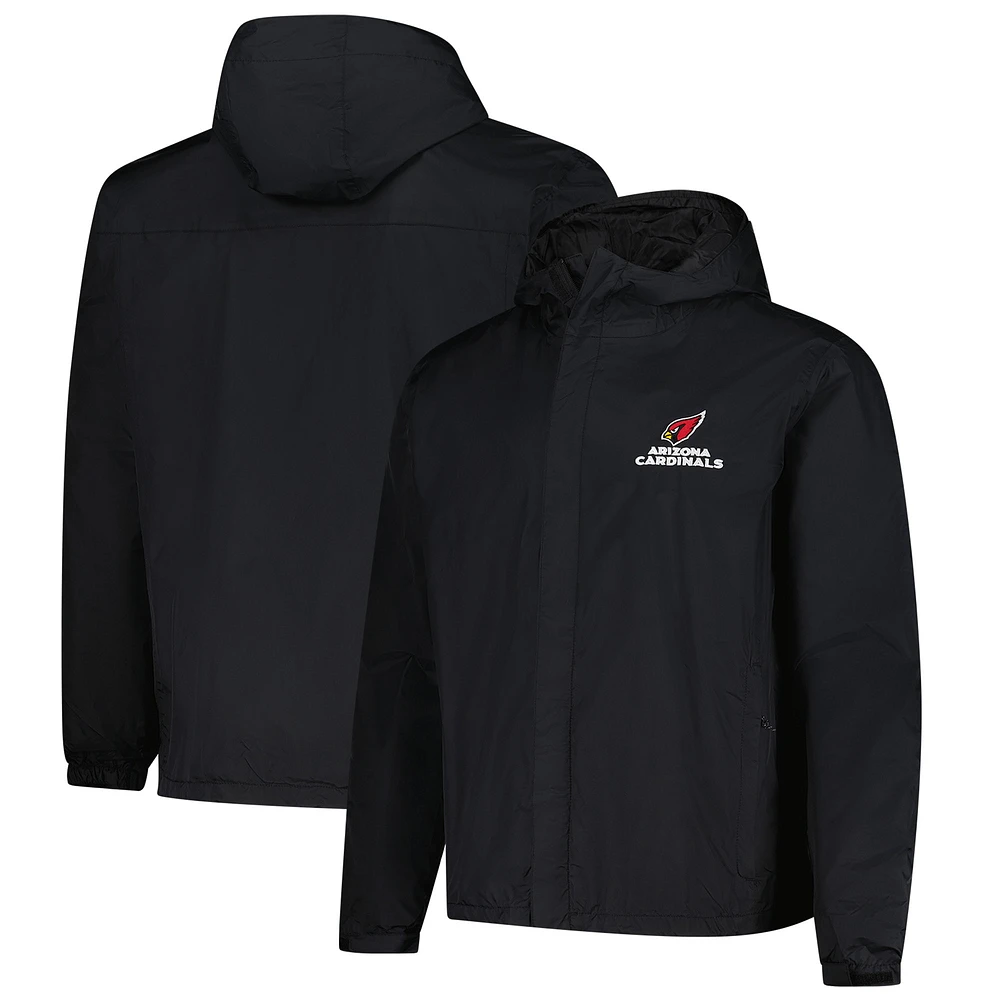 Men's Dunbrooke Black Arizona Cardinals Tropic Waterproof Packable Full-Zip Hoodie Jacket