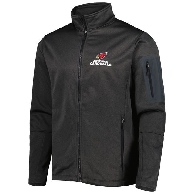 Dunbrooke Heather Black Arizona Cardinals Veste à fermeture éclair intégrale en polaire technique enduite Freestyle pour homme