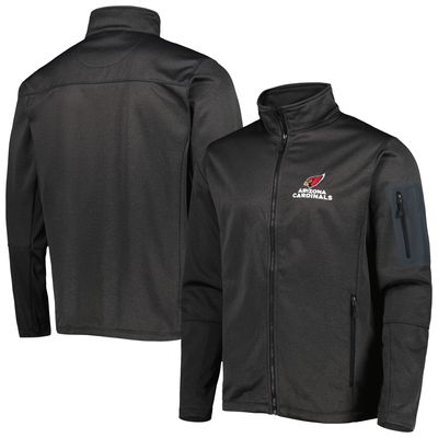 Men's Dunbrooke Heather Black Arizona Cardinals Freestyle Coated Tech Fleece Full-Zip Jacket