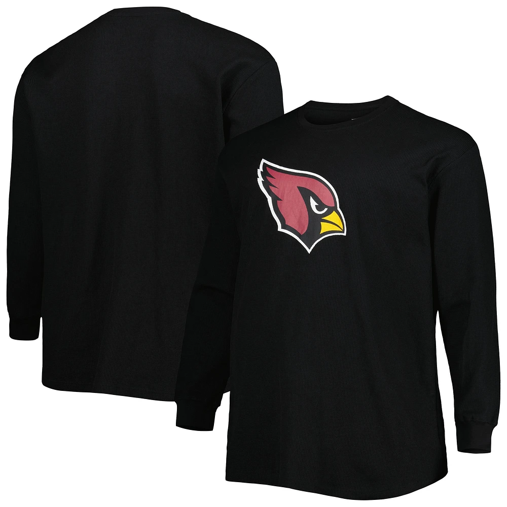 T-shirt thermique noir à manches longues pour hommes Fanatics Arizona Cardinals Big & Tall