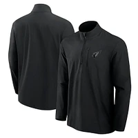 Men's Fanatics Black Arizona Cardinals Front Office Micro Tonal Quarter-Zip Pullover