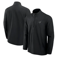 Men's Fanatics Black Arizona Cardinals Front Office Micro Tonal Quarter-Zip Pullover