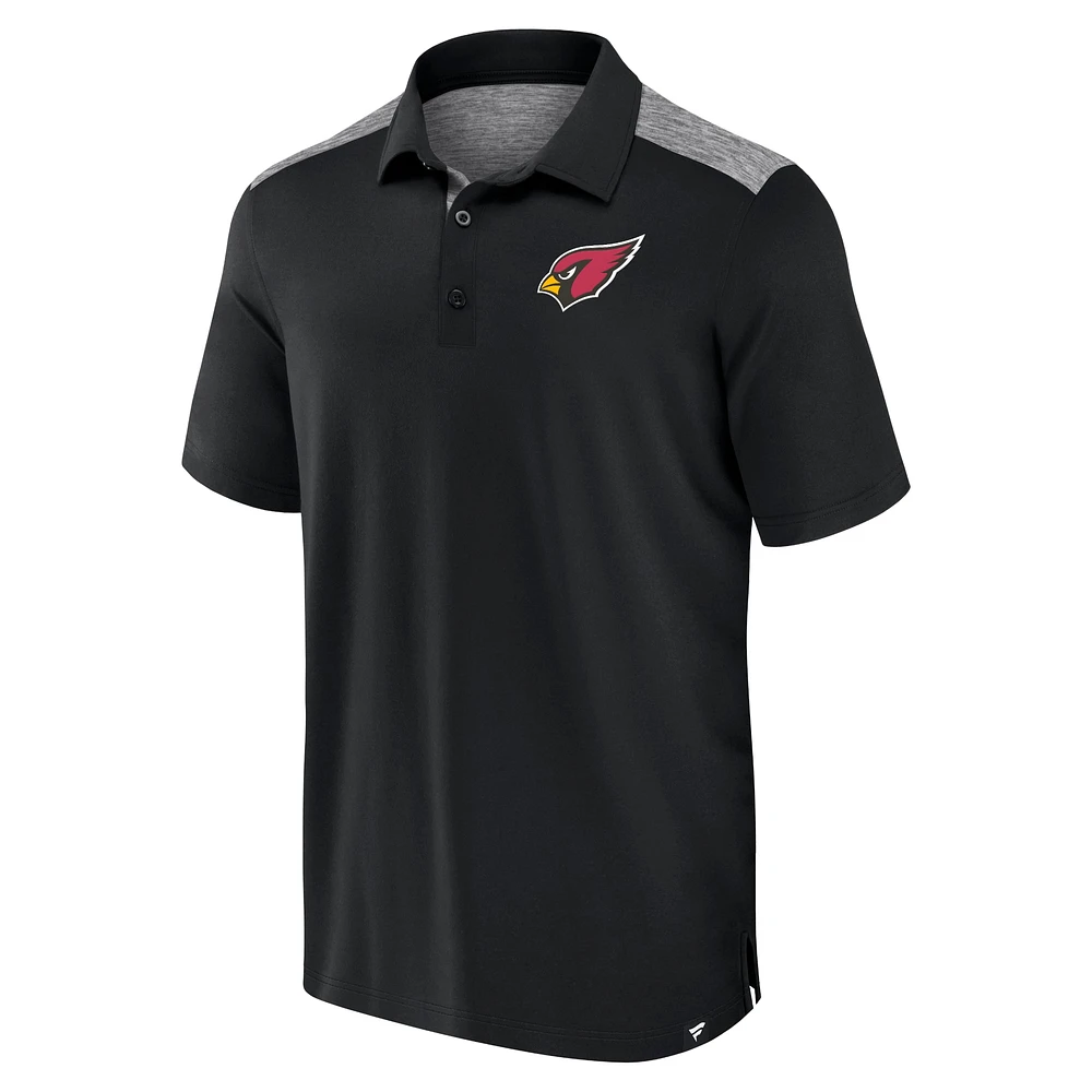 Polo noir Fanatics Long Shot des Cardinals de l'Arizona pour hommes