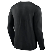 T-shirt à manches longues Fanatics pour hommes, noir, Arizona Cardinals