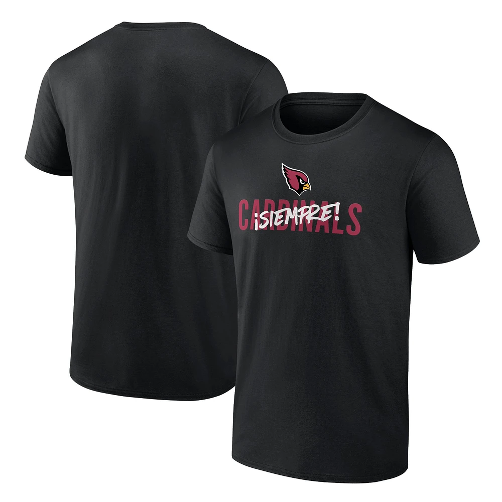 Men's Fanatics Black Arizona Cardinals Siempre T-Shirt