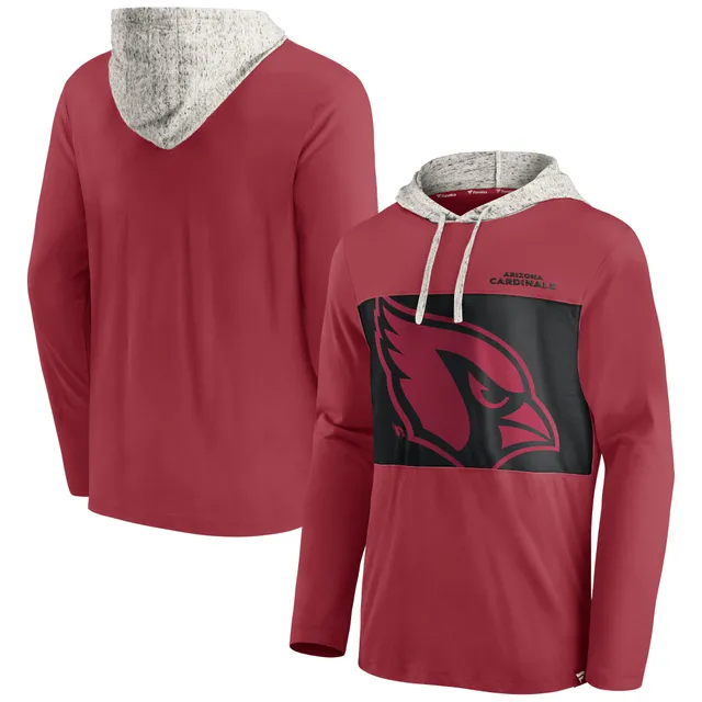 Men's '47 Gray/Cardinal Arizona Cardinals Gridiron Lace-Up - Pullover Hoodie