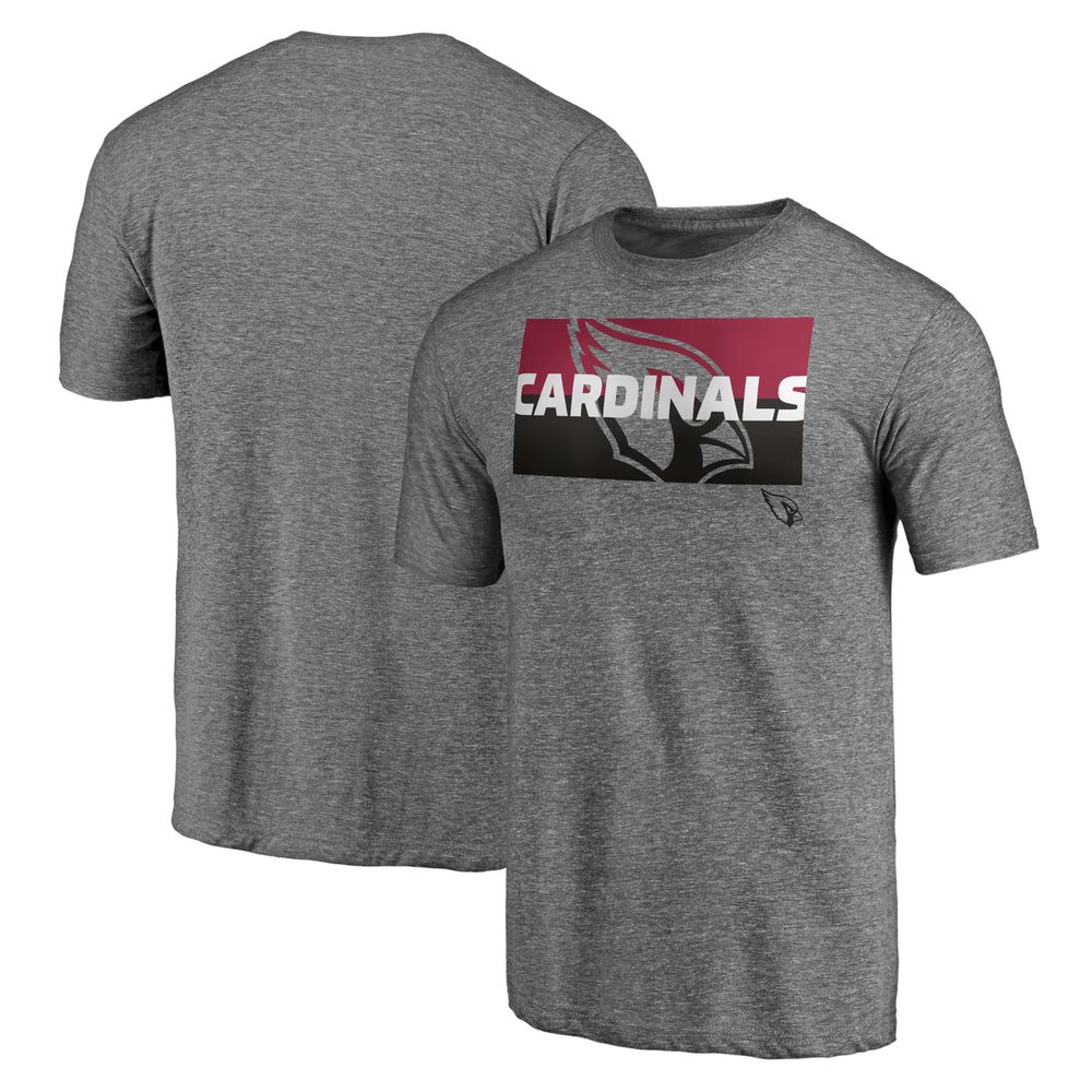 Fanatics Branded Men's Fanatics Branded Heathered Gray Arizona Cardinals  Block Party Square Off Tri-Blend - T-Shirt