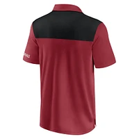 Men's Fanatics  Cardinal/Black Arizona Cardinals Colorblock Polo