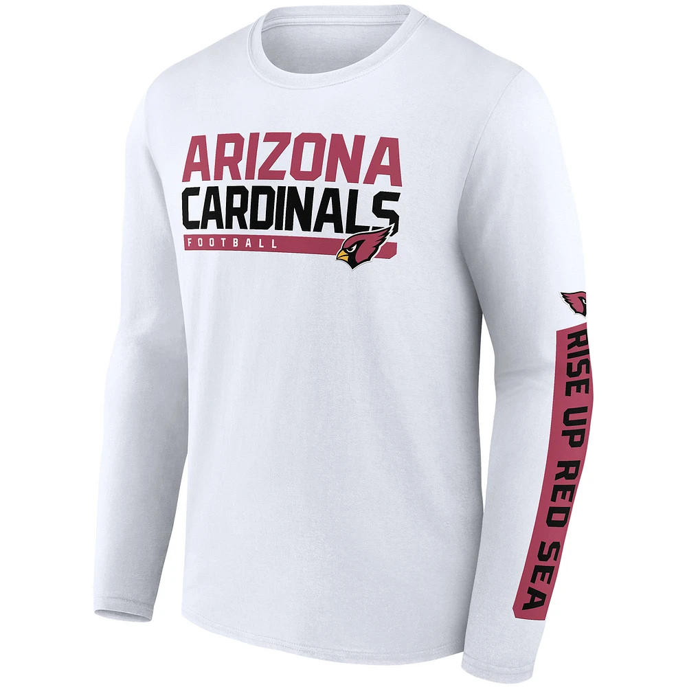 Ensemble de deux t-shirts du calendrier 2023 Fanatics Cardinal/Blanc des Arizona Cardinals pour hommes