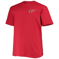 Men's Fanatics Cardinal Arizona Cardinals Big & Tall #1 Dad 2-Hit T-Shirt