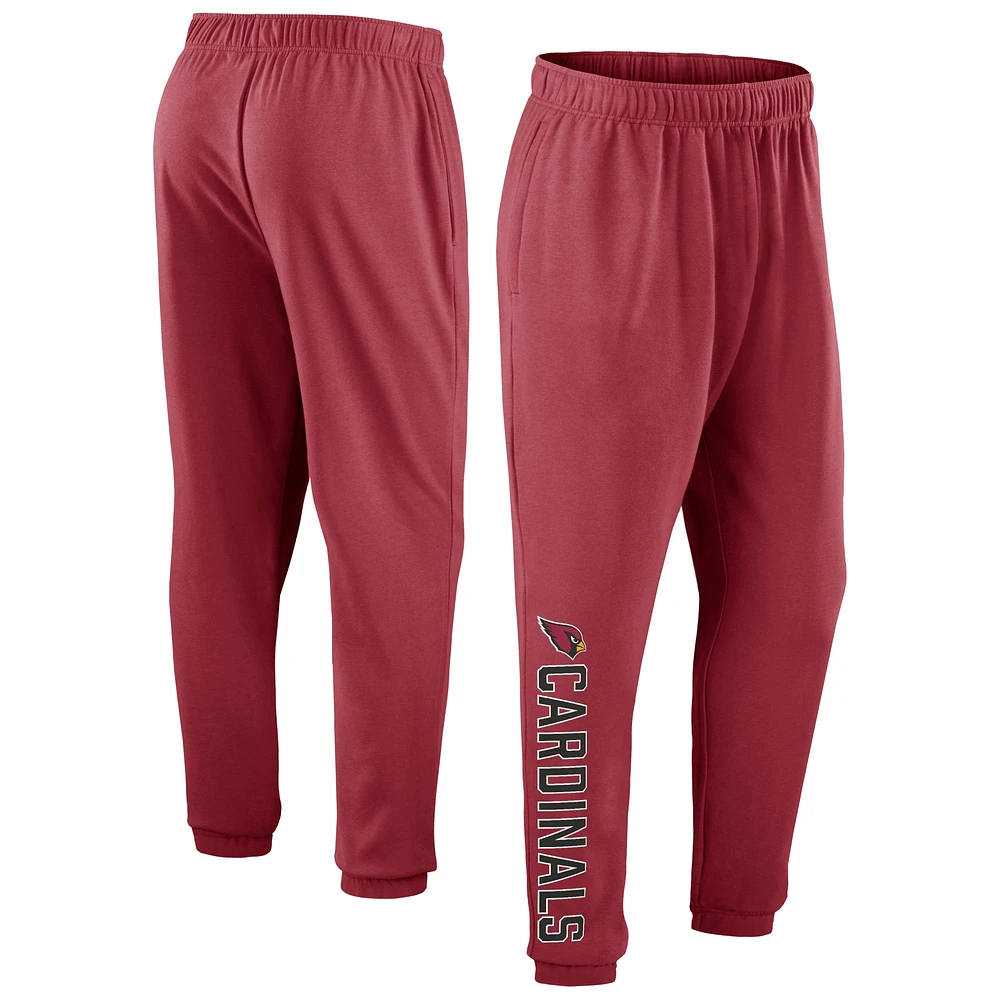 Men's Fanatics Cardinal Arizona Cardinals Chop Block Fleece Sweatpants