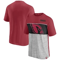 T-shirt colorblock fanatiques pour hommes Cardinal Arizona Cardinals