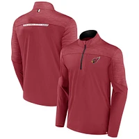 Men's Fanatics Cardinal Arizona Cardinals Defender Half-Zip Top