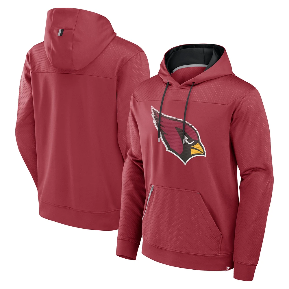 Men's Fanatics Cardinal Arizona Cardinals Defender Pullover Hoodie