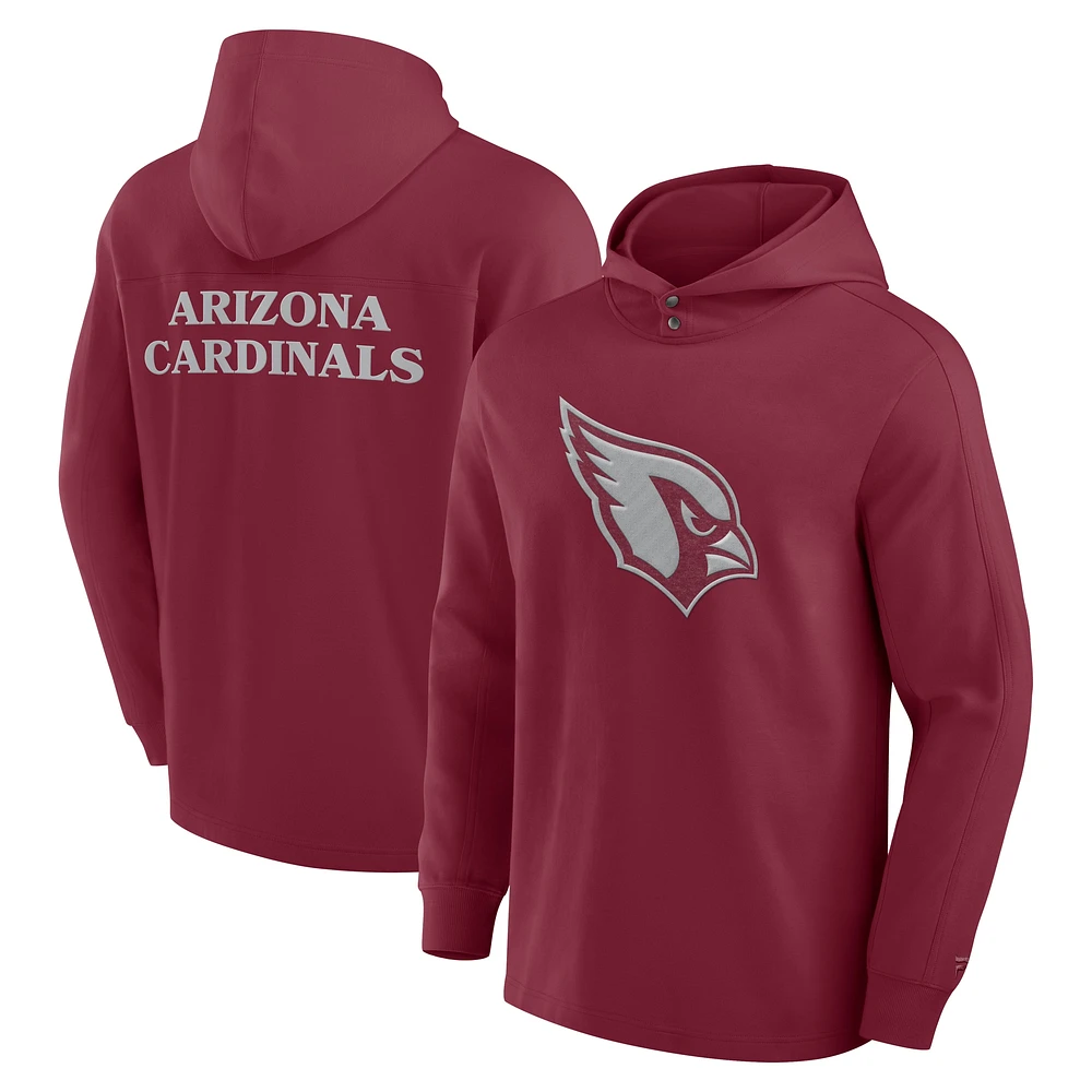 Men's Fanatics Cardinal Arizona Cardinals Elements Blaze Tri-Blend Long Sleeve Hoodie T-Shirt