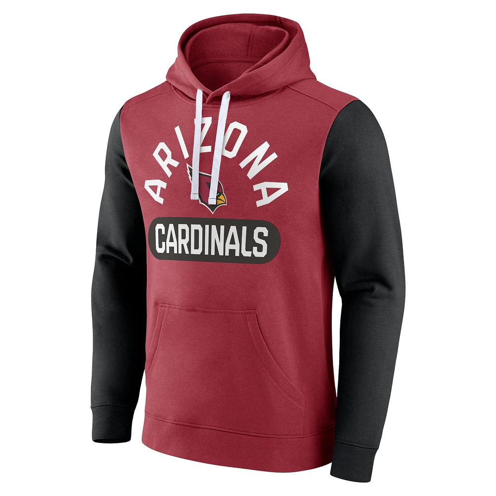 Men's Fanatics Cardinal Arizona Cardinals Extra Point Pullover Hoodie