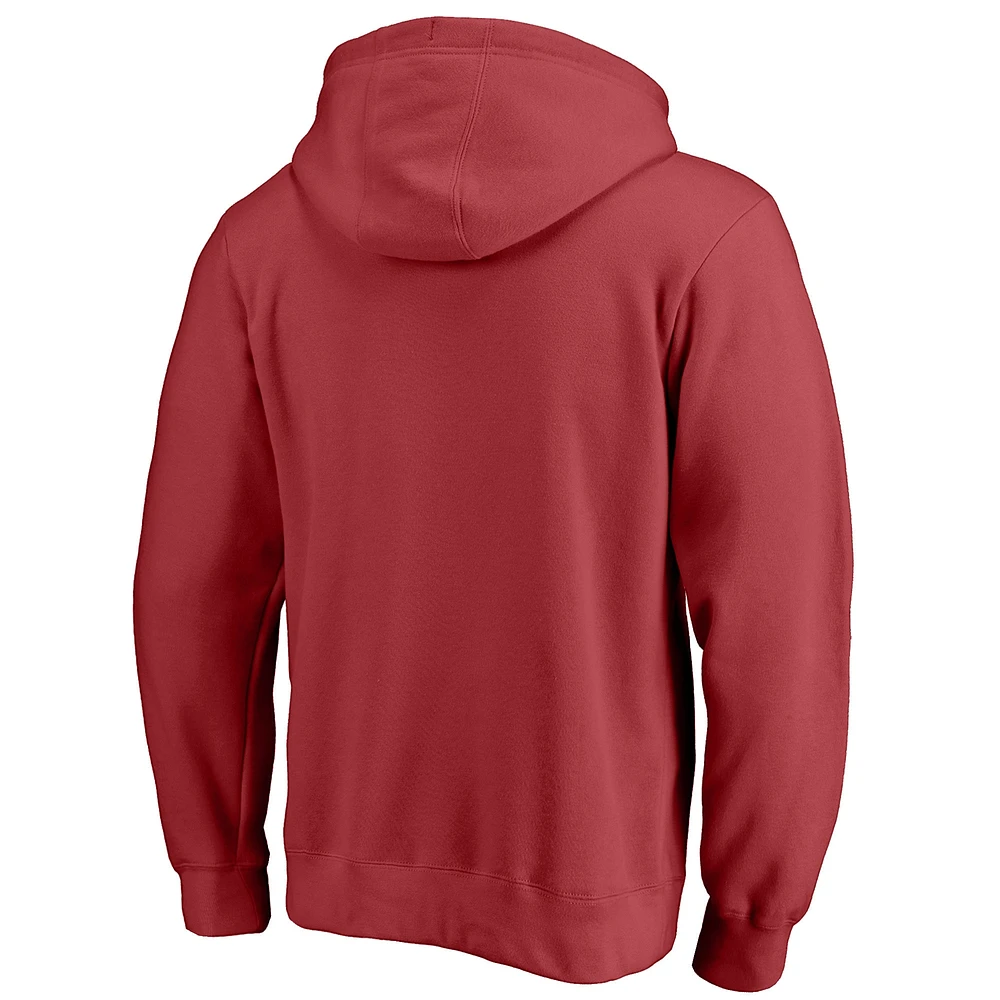 Sweat à capuche ajusté avec logo Fanatics Cardinal Arizona Cardinals pour hommes