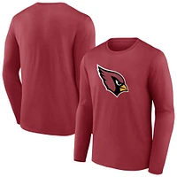 Men's Fanatics Cardinal Arizona Cardinals Primary Logo Long Sleeve T-Shirt