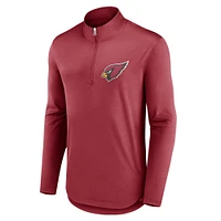 Haut à quart de zip Quarterback Fanatics Cardinal Arizona Cardinals pour hommes