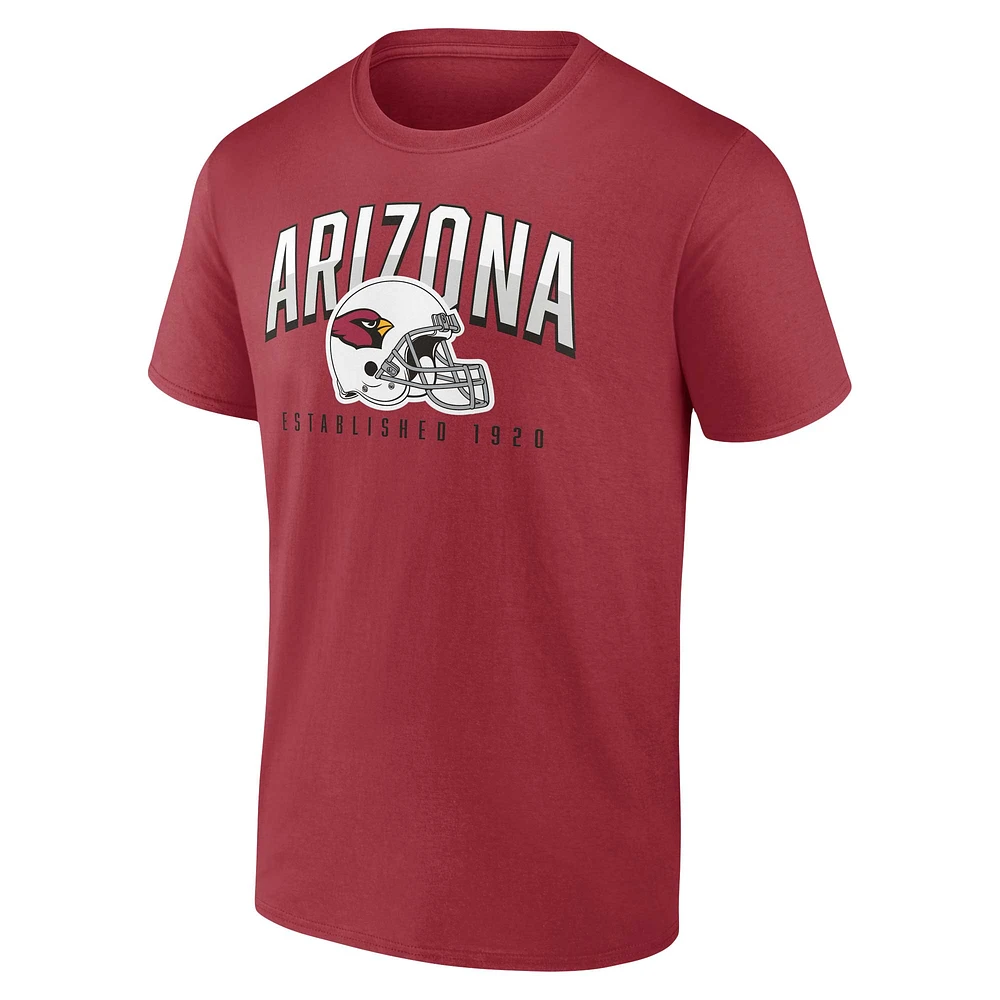 T-shirt Fanatics Cardinal des Cardinals de l'Arizona pour hommes