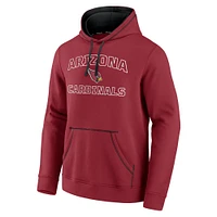 Men's Fanatics Cardinal Arizona Cardinals Tiebreaker Pullover Hoodie