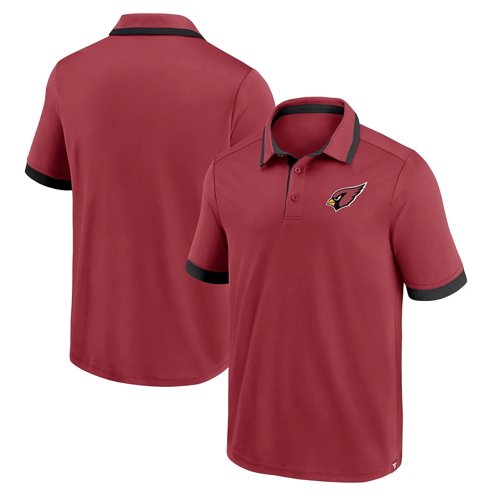 Polo à liseré Cardinal Arizona Cardinals Fanatics Branded pour homme