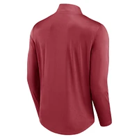 Men's Fanatics Cardinal Arizona Cardinals Tough Minded Quarter-Zip Top