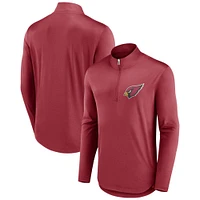 Men's Fanatics Cardinal Arizona Cardinals Tough Minded Quarter-Zip Top